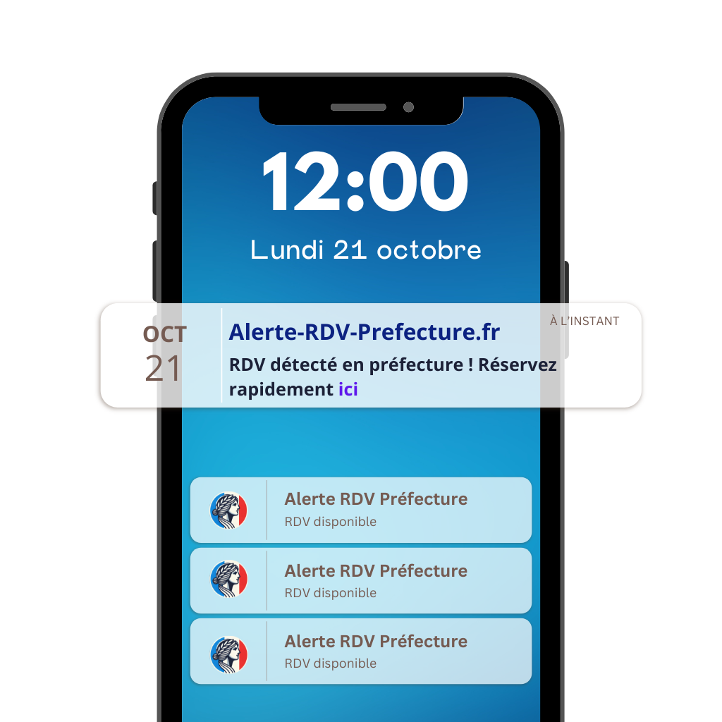 Alerte RDV Préfecture SMS